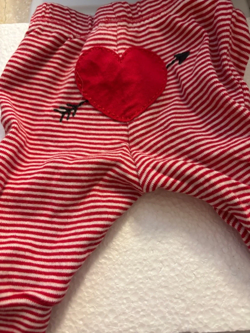Carter's Red & White Striped Baby Pants Newborn